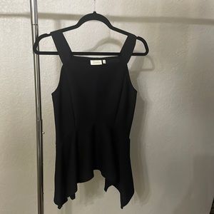 Black peplum top Purchased from Anthropologie. Extra small